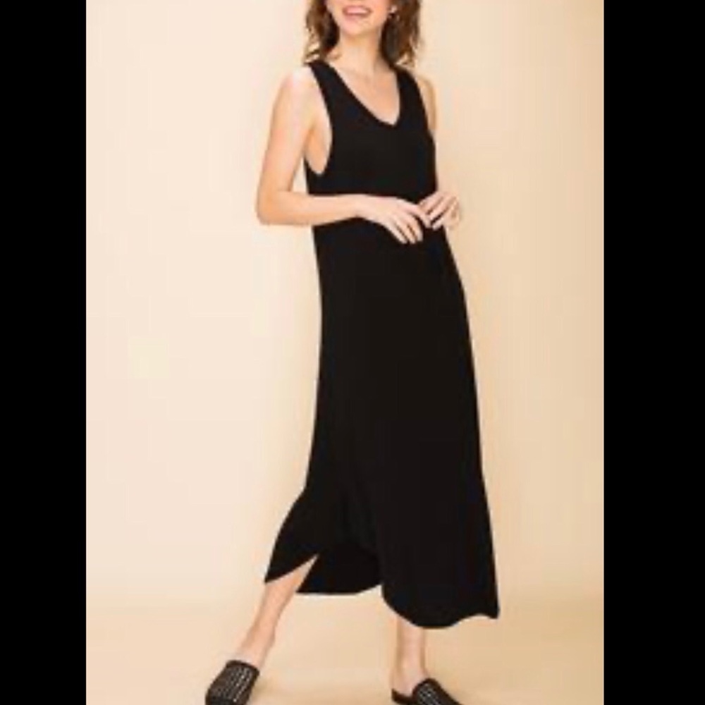 NWOT black midi dress
